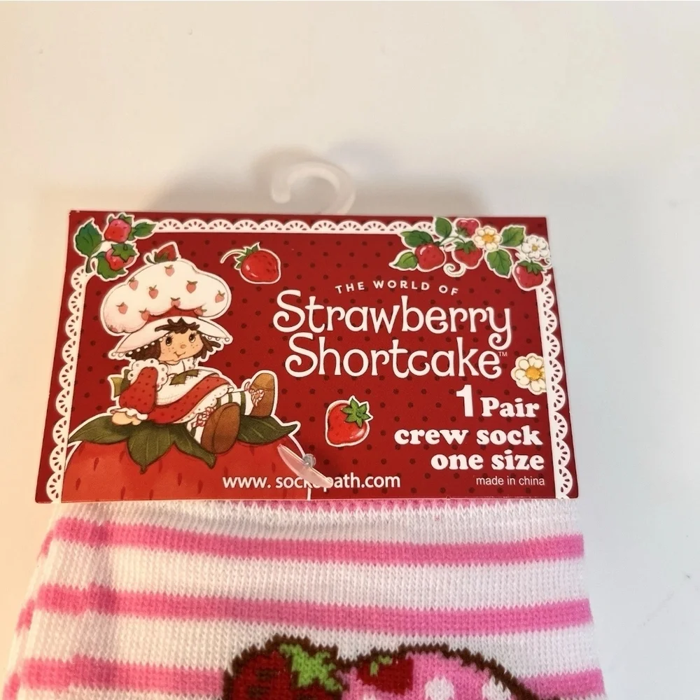 4/$25 Strawberry Shortcake Character Socks Fun Novelty Socks New